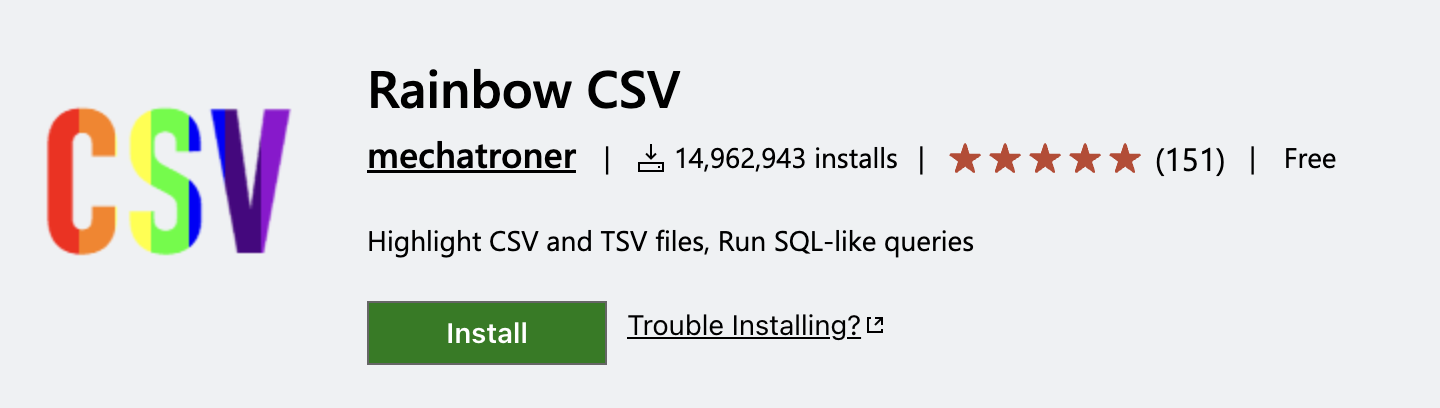 Rainbow CSV